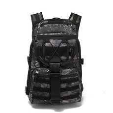 Aloha-rian 單人露營 旅行 登山 行軍 軍用包 40L, 10 蟒蛇黑, 1個