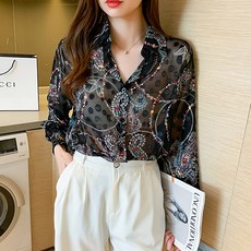 어썸풀 제드 페이즐 시스루 블라우스