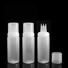 WaLLpo 可裁剪三孔矽膠噴嘴醬料瓶 單個, 350ml, 3個