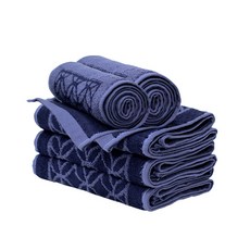 克勞曼半竹圈運動毛巾, 寶石藍, 5條