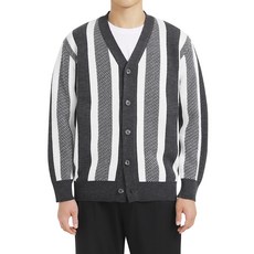 DAKUANG 男款時尚條紋開襟毛衣 E09K8_OG4443