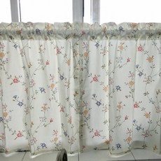 Maket Gamseong 清新花卉短窗簾, 款式5