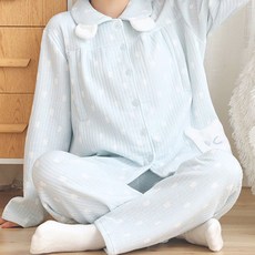 LUNA GLAM 孕婦天鵝絨保暖睡衣套裝 DA775