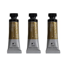 신한화구 전문가 과슈 물감 튜브 C 시리즈 173 펄 골드 3개입, 15ml, 1색