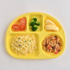 LOHJA 兒童分隔餐盤, 淡黃色(803款), 單品, 1個