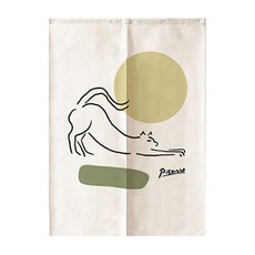 Ahope 多種臉部線條隔間門簾 雙開式, 款式 09