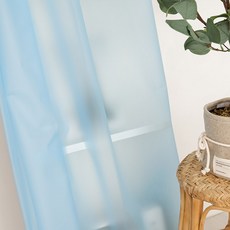 Maison Textile 雞眼扣式 0.15t 防風防寒 防止冷氣流失 塑膠聚氨酯遮蔽簾 C型掛鉤, 糖果藍