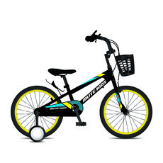 아동용 지오닉스 뮤트키즈 16 자전거, 블랙 + 블루 + 옐로우, 118cm, 1개