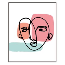 추상 일러스트 그림 인테리어 액자 IDP-056, 엣지 블랙