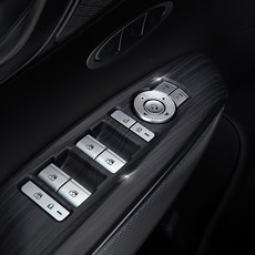 MAYTON Genesis GV70 內飾木紋飾板 車窗開關, 黑色 + 銀色