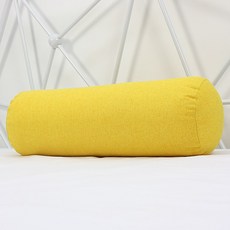 DM 素色圓筒形腰墊, 黃色