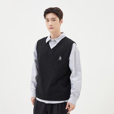 SPAO 男款木質羊毛混紡寬鬆背心 SPKVD49C01
