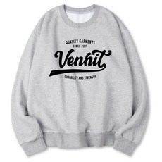 VENHIT 校園logo半寬鬆版型特殊雙面布料大尺碼大學T