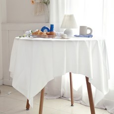 까사베르데 위드 핀코트 식탁보, 화이트, S(90 x 90 cm), 1개