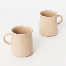 ROUND N FLAT Easy Round 馬克杯 400ml, 穀物色, 2個