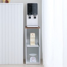 제우스가구 국내제작 마지 DIY 정수기 틈새 수납장, 멀바우화이트