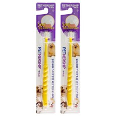 Petnership 犬貓 360度口腔清潔器 15 x 155 mm, 2個, 黃色