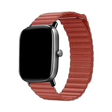 어메이즈핏빕 가죽 루프 밴드 스트랩, 레드