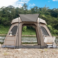 로티캠프 빅패밀리 원터치 텐트, 탄, 3~4인용
