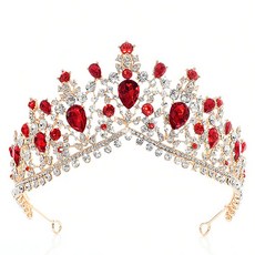 Estella 自助婚禮皇冠 婚禮髮飾 gig215, 紅色, 1個