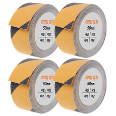 DADA 防滑膠帶 黃色 + 黑色 50mm x 5m, 4個