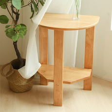 極簡床邊櫃 半圓形邊桌 500, 橄欖綠