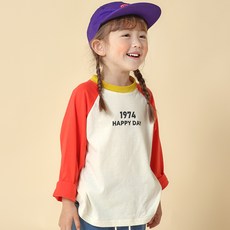 chocomong 兒童款 Happy Day 撞色T恤
