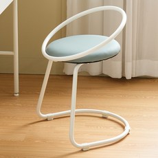 다니카 인테리어 화장대 스툴 CS-16, 가죽 다크블루, 1개