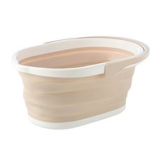 Bloom at home 多用途折疊式水桶, 米色, 1個