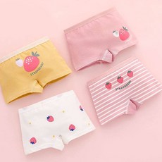 J-CELL 女童草莓高級四角內褲 P31 4件組