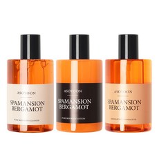 Asoyoon Spa Mansion bergamot香沐浴乳+乳液+油 400ml組, 1套