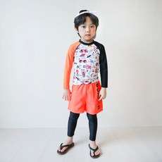 ROROCHAT 兒童Kemin防曬泳衣上衣 + 水上緊身褲 + 五分褲套裝