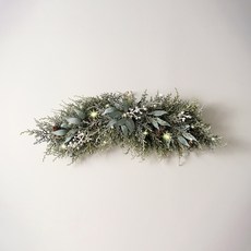 早晨香氣 綠意雪花掛飾 + 迷你燈飾 20燈 + 麻繩 組, 綠色(掛飾)