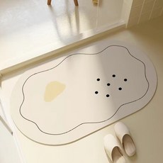 Withome 柔軟粉彩蓬鬆地墊, 奶油色, 1個