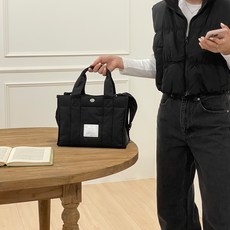 콜린 패브릭 토트 라지 크로스백 + 이너백 세트