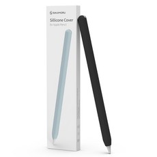 신지모루 슬림 애플펜슬 프로 2세대 실리콘 케이스, 블랙, 1개