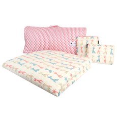 Coney Island 幼兒款復古長頸鹿 PREMIUM乳膠午睡被組+尿布收納袋+尿布墊+午睡被防水收納袋