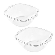 MONACO OLIVE 方形臉盆 小 + 中, 1套, 透明