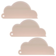 FLaiTO 矽膠雲朵迷你刮水刀 15cm, 象牙白, 3個