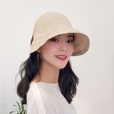 제이제이나인 여성용 프릴 오리챙 리본 벙거지 JS200