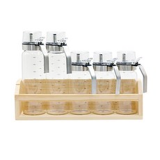Tido油瓶夾 300ml 3入+500ml 2入+1層置物架, 1套