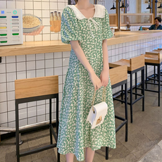 Ahope 碎花圖案孕婦哺乳連身裙