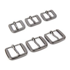 brandyarn 包包背帶 圓形方扣 15mm 3入 + 19mm 3入 組, 1套, 黑鎳