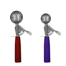 ZEUS 冰淇淋勺24號+40號套組, 24號（紅色）、40號（紫色）, 1組