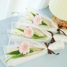 블뤼엔 생화 거베라한송이 꽃다발 3p, 러블리핑크