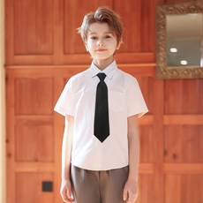 BabyMax 男童用 Lean 領帶短袖襯衫