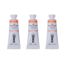 신한에쎈스 아크릴 컬러 물감 Tube B 시리즈 플루어레슨트 오렌지 3p, 1색, 50ml