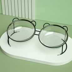 Pastelpet寵物泰迪熊框架底座餐具組, 黑色, 1組