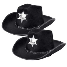 PARTYHAE 警長帽, 黑色, 2個