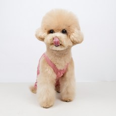 Grooming Dog 狗狗棉質絎縫背心四腳連身衣, 1個, 粉色